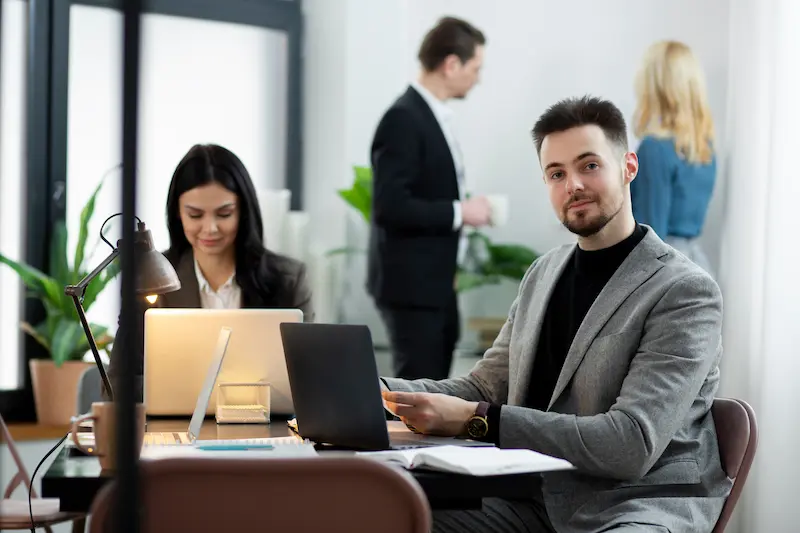 Medium Short People Working On Desk